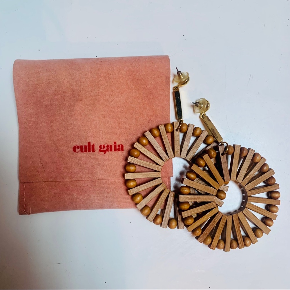 Cult Gaia Ark wooden earrings
